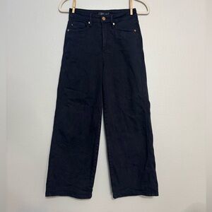 Judy Blue Garment Dyed Navy Wide Leg Crop Jeans - 0 / 24